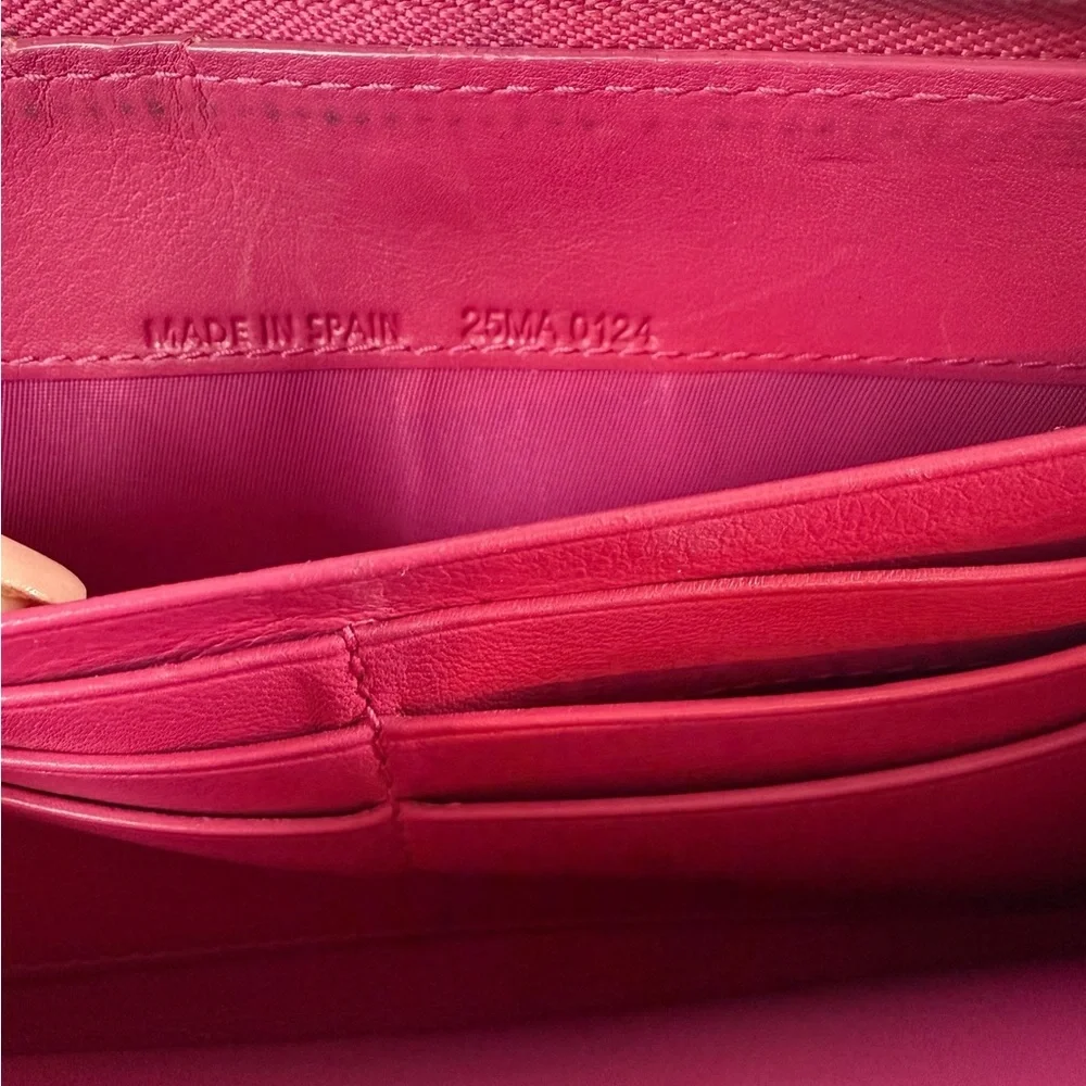 Dior Pink and Black Quilted Wallet